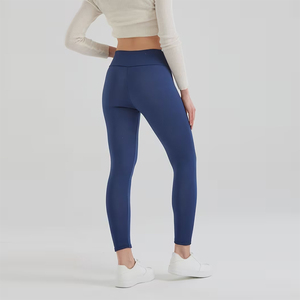 Leggings térmicos de color azul marino para mujer, estilo deportivo, tejido elástico, hasta el tobillo. - Product Image 2