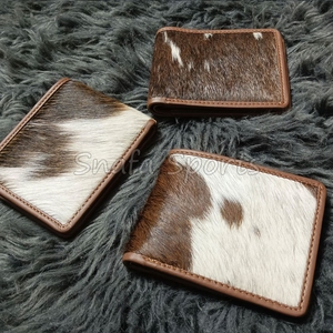 Nueva Cartera de Cuero Auténtico Hecha a Mano con Pelo de Vaca, Elegante Tarjetero y Monedero para Hombre, Último Diseño en Tendencia - Product Image 4
