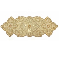 Motif floral verre perlé chemin de Table décoratif Glitz chemin de Table pour noël fête de mariage cuisine Table à manger décor