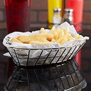 Food Grade Stainless Steel Oval Wire <b>Basket</b> French Style Metal <b>Bread</b> Fruit Serving Storage <b>Basket</b> Wholesale - Product Image 5