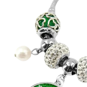   Bracelet pour femme fabriqué en 1997, élégant, couleur vert et argent, bijou à breloques, accessoire de mode pour poignet, inspiré des sororités, qualité supérieure - Product Image 3