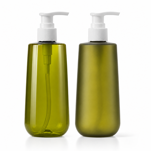 Botella de Plástico Verde Oliva Personalizada con Bomba Dosificadora Blanca para Champú, Gel de Ducha, Jabón de Manos, Fabricante de Vietnam - Product Image 2