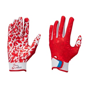 Custom Made Athletic Training Gloves Personalized American Football Receiving Gloves with Silicone Grip Premium Quality Product - Product Image 3
