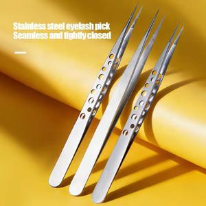 Stainless Steel <b>Eyelash</b> Tweezers Set Smooth Tip Precision For <b>Eyelash</b> <b>Application</b> - Product Image 1