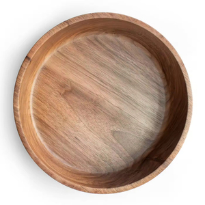 Plateau de service en bois de manguier, forme ronde, pour la cuisine, la maison et la table d'hôtel, plateaux de service pour le thé et le café - Product Image 4