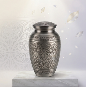 Urnes funéraires commémoratives les plus vendues, design gravé, style moderne, urnes funéraires en métal pour cendres humaines crémées, récipient de stockage des restes - Product Image 1