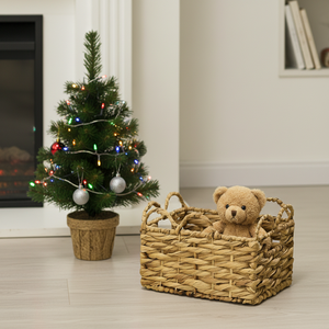 Woven Eco-Friendly Water Hyacinth Basket Handmade Woven Natural <b>Storage</b> Organizer Laundry Basket <b>for</b> <b>Clothes</b> Toys Durable Style - Product Image 2