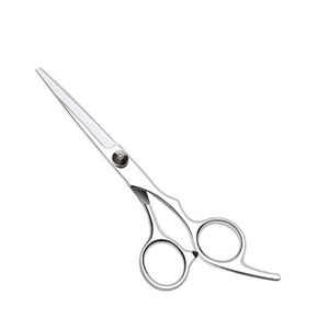 Ciseaux de coiffure professionnels en acier inoxydable, lame tranchante, pour droitiers, manche long et confortable, logo personnalisé, coupe de cheveux - Product Image 1