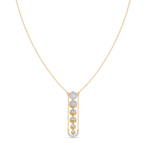 Collar con Colgante de Diamantes en Forma de Esfera con Cadena de Eslabones - Product Image 1