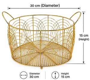 Panier en fil de fer robuste avec finition électrolytique pour rangement, idéal pour hôtels, restaurants, cuisines, maisons et usage commercial, vente en gros - Product Image 6