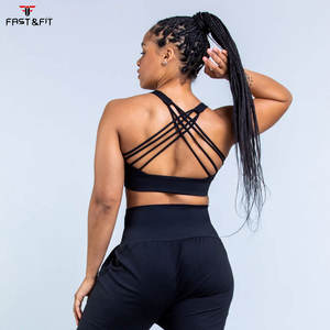 Soutien-gorge de sport sans couture personnalisable pour femme, grande taille, respirant, séchage rapide, fitness, gym, spandex, léger, maintien élevé - Product Image 2