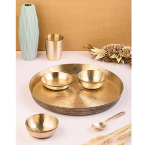 Service de table en bronze Kansa artisanal gravé, ensemble de dîner rond pour mariage, cadeau d'entreprise, prix direct usine en gros - Product Image 5