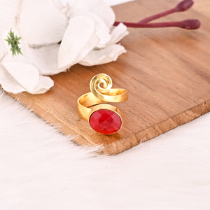 Handmade Nano <b>Garnet</b> Hydro <b>Ring</b> Handmade Gemstone Designer Jewelry for Women - Product Image 2