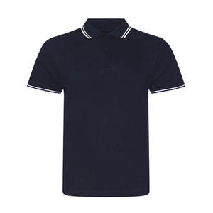 Camisa Polo de Algodón de Manga Corta, Corte Regular, Ribete en Contraste, Estilo Casual, Color Sólido, Tejido de Punto Piqué - Product Image 5