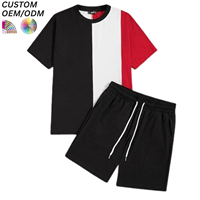 Ensemble de vêtements de sport pour garçons personnalisé, tenue décontractée athlétique 2 pièces, 100% coton, imprimé animal, support OEM/ODM, vente en gros