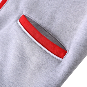 Custom DST Women's Gray Fleece Pullover <b>Sweater</b> Red White Striped Full Sleeve Regular Fit Sorority for Bulk Buyers OEM Wholesale - Product Image 6