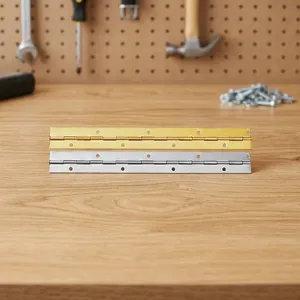 Charnières de piano industrielles personnalisées en acier inoxydable/alliage d'aluminium prises en charge par OEM charnières de porte/fenêtre pour outils à main de bricolage - Product Image 4
