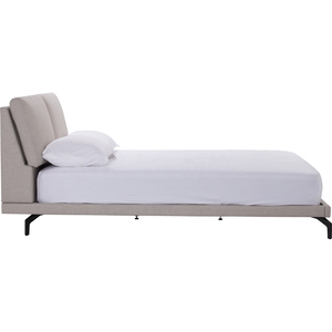 Cadre de lit plateforme rembourré en tissu de luxe, taille Queen, pour chambre moderne, appartement, mobilier de maison - Product Image 3