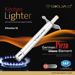 Pistolet de cuisson à flamme fixe au gaz en acier au carbone transparent durable pour barbecue et cuisine, avec allumeur de tuyau, à jet direct SKUAS - Product Image 3