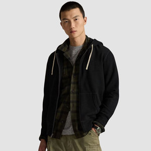 Sweat-shirt à capuche unisexe bleu marine, coupe classique, 100 % coton, molleton français épais, imprimé, décontracté, avec poche avant, hiver - Product Image 2