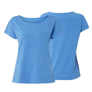 Camiseta Básica de Algodón para Mujer, Sexy, Lisa, Talla Grande, Transpirable, Estilo Americano, 2026, Calidad Personalizada - Product Image 1
