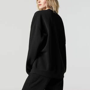 Sudadera de Algodón para Comodidad Diaria, Ligera, Informal, Holgada, para Mujer, Sudadera Moderna con Cuello Redondo - Product Image 2