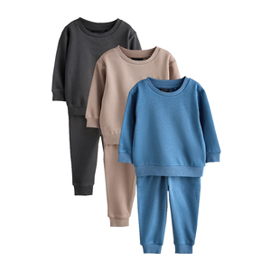 Conjunto Deportivo Infantil de 2 Piezas, Personalizado al por Mayor, Impreso, Invernal, Ecológico, Transpirable, Suave, 100% Algodón, Sudadera Térmica y Pantalones Deportivos - Product Image 1