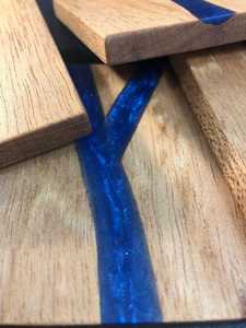 Wood and resin <b>table</b> <b>coasters</b> customized beautiful design - Product Image 3