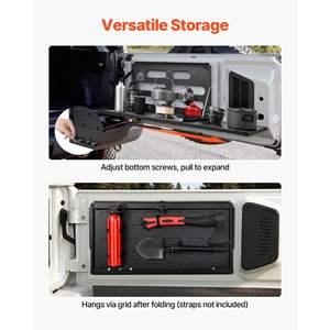 Mesa para Puerta Trasera de Jeep Wrangler JK 2007-2024, 88 Libras, Acero al Carbono, Plegable, Panel Molle, Almacenamiento de Carga en la Puerta Trasera - Product Image 3