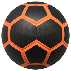 Ballon de football noir CORE FIELD, motif étoile dorée, design classique à panneaux, léger, durable, résistant à l'usure, écologique - Product Image 2