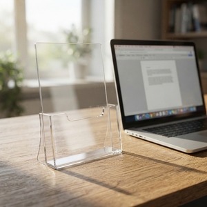 Exhibidor de Folletos/Tarjetas/Notas de Acrílico Transparente Profesional, Tamaño Personalizable para Folletos, Menús, Catálogos, Uso en Oficinas, Ferias Comerciales y Exposiciones - Product Image 3