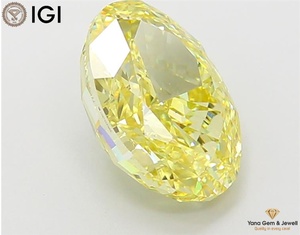 เพชร CVD รูปไข่ 3.50 กะรัต สีเหลืองแฟนซีสดใส ความสะอาดระดับ VS1 ได้รับการรับรองจาก IGI สำหรับเครื่องประดับหรูหรา - Product Image 5
