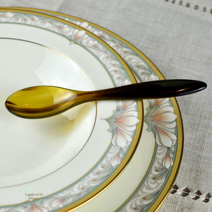 Luxury Premium Horn Spoon Natural Glossy Finish Timeless Design Handmade Dishwasher Eco-Friendly Tableware - Product Image 3