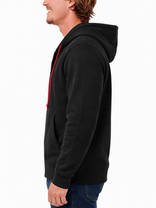 Men's Winter Heavyweight Full <b>Zip</b> <b>Hooded</b> Sweatshirt Soft Fleece Lined Eco-Friendly Windproof Hoodie Adjustable Hood Front - Product Image 2