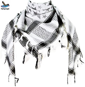 Écharpe légère 100 % coton camouflage Shemagh Keffiyeh arabe du désert respirante coupe-vent décontractée et tendance pour toutes les saisons - Product Image 5