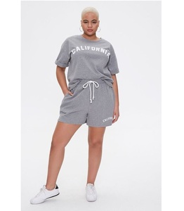 Conjunto de Dos Piezas Casual para Mujer: Camiseta de Alta Calidad con Shorts a Juego, Encaje, Transpirable, de Secado Rápido y Cintura Alta - Product Image 2