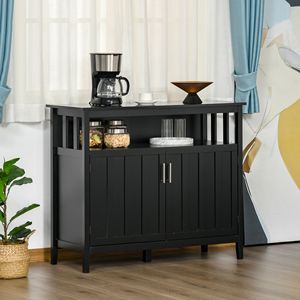 Credenza da Cucina Artigianale in Rovere Nero con 2 Ripiani Regolabili per Ingresso, Soggiorno, Villa, Fattoria, Palestra - Product Image 4