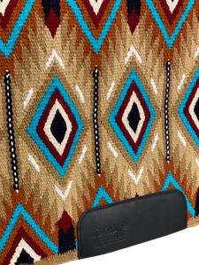 Handmade Wool Western Horse Saddle Blanket Riding Pad for Cowboy Riders Ranch Horses Trail Riding Shows Training and <b>Equestrian</b> - Product Image 2