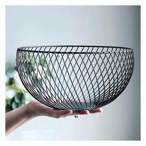 Cesta Redonda de Metal para Frutas con Recubrimiento en Polvo Resistente para Decoración Moderna de Cocina y Comedor - Product Image 1