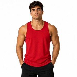 Men's Gym Tank Top 100% Cotton Sleeveless Workout <b>Vest</b> for Fitness Training Athletic Tank Tops Premium Cotton Muscle Gym Shirt - Product Image 1
