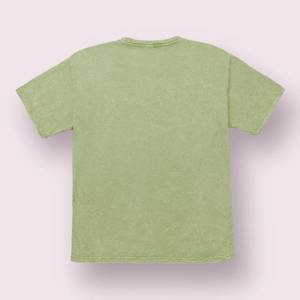 Camiseta de punto informal de manga corta con cuello redondo y color verde liso para hombre, talla grande - Product Image 2