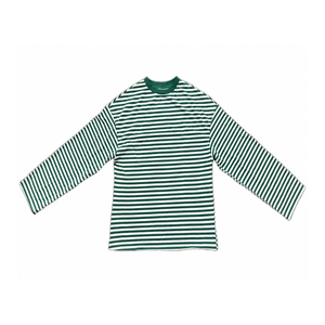 Camiseta Premium Ecológica de Manga Larga a Rayas de Viscosa y Algodón para Mujer, Ropa Casual de Otoño, Cuello Redondo, Secado Rápido, Transpirable, Personalizable - Product Image 1