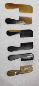 Peigne en corne de buffle poli, imperméable, pour la croissance, antistatique, massage doux du cuir chevelu, perle de lampe à sel pour la décoration de la barbe, animal - Product Image 4
