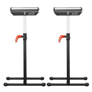 Set di 2 Supporti a Rullo Resistenti per Falegnameria, Capacità di Carico 135 lb, Altezza Regolabile 26.8-42.5FT, Design Pieghevole, 11.5 Lucidati - Product Image 5