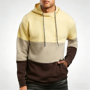 Sudadera con Capucha para Hombre, Diseño Color Block, Felpa de Algodón Premium, Informal, Manga Larga, Bolsillo Canguro, Logotipo Personalizado - Product Image 6