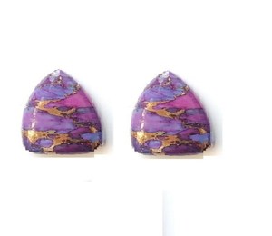 Cabochon en turquoise cuivrée naturelle de qualité supérieure, forme trilobée, pierres précieuses en vrac, vente en gros, directement du fabricant - Product Image 3