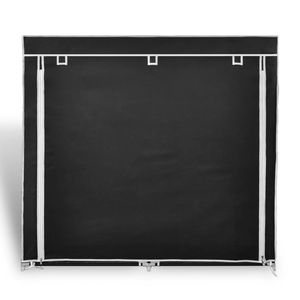 Scarpiera in tessuto nero con copertura 45 \ "X 11 \" X 43 \ "scatole da scarpe con capacità 45 paia e organizzatore - Product Image 3
