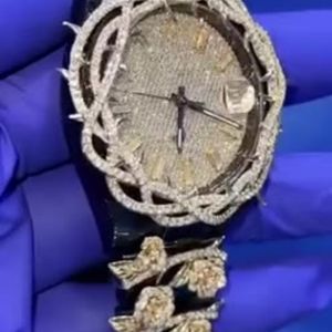 Montre de luxe neuve de haute qualité sertie de diamants de laboratoire incolores pour hommes, prix de gros de la meilleure qualité - Product Image 6