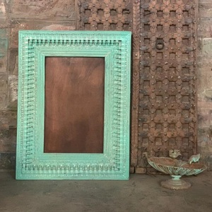 Elegant Aqua Accent <b>Mirror</b> for Modern Homes Decorative Handcrafted Detailing with Vibrant Coastal Charm - Product Image 4