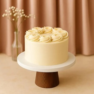 Soporte redondo clásico de madera para pasteles con base multifuncional, estilo americano, con un toque elegante a precio de fábrica por UO INDIA - Product Image 2